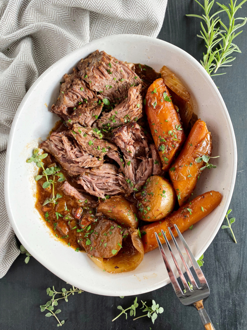 Slow Cooker Pot Roast plate