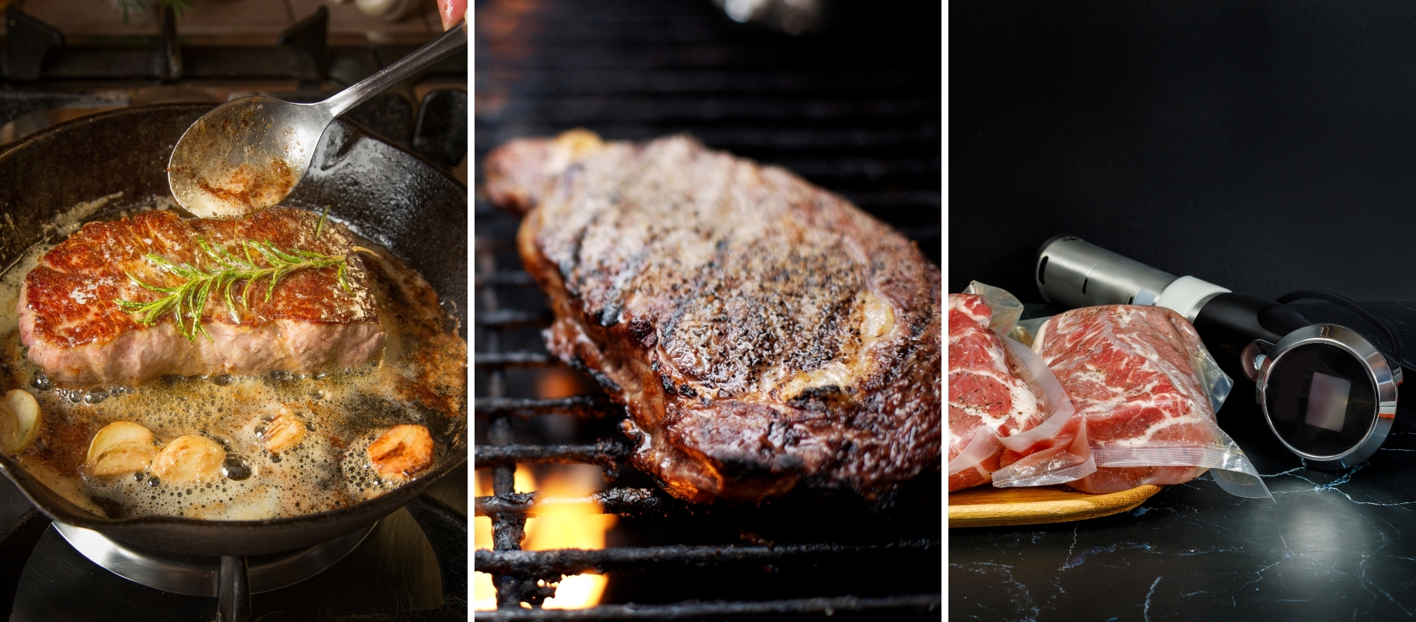 different cooking methods for steaks
