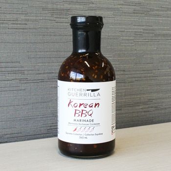 glass bottle of a Korean BBQ marinade
