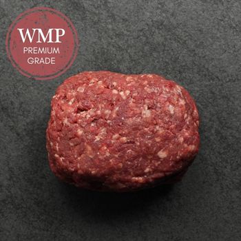 overhead view of a ball of raw ground beef