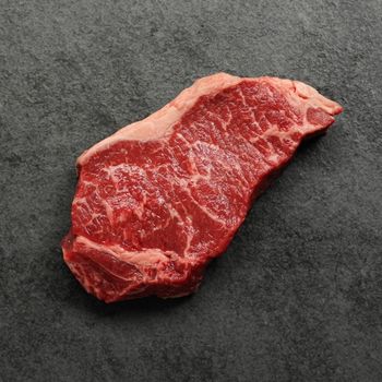 raw new york striploin steak