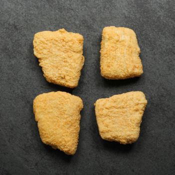 Overhead of Breaded Haddock Portions