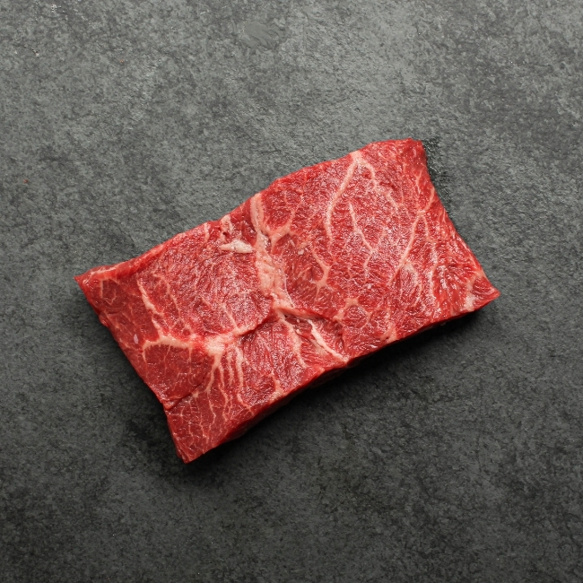 raw flat iron steak