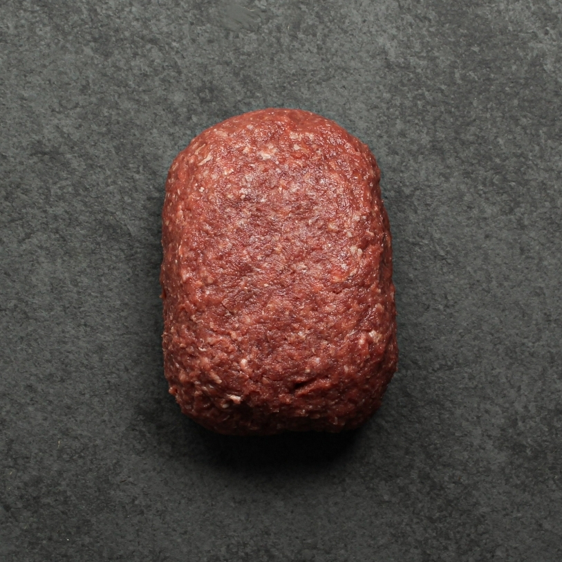 Overhead image of lean ground bison, a naturally lean option for burgers, meatballs and more.
